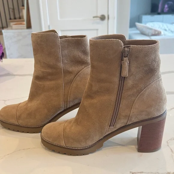 Cole Haan Tan Suede Ankle Boots - Picture 3 of 6